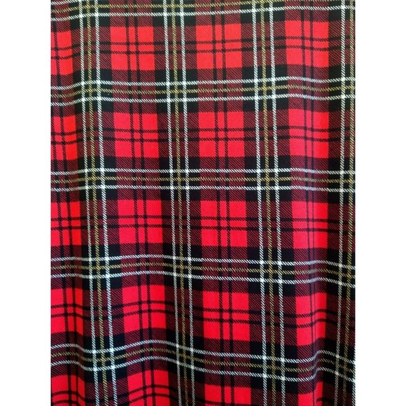 Holiday Christmas cheer plaid tunic Dress Plus sizes 1X-2X-3X - Picture 5 of 10